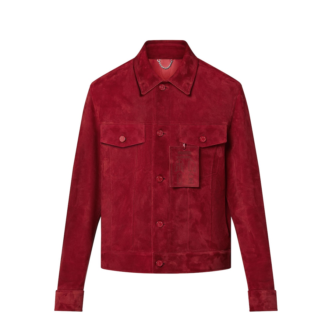 Red on sale suedette jacket